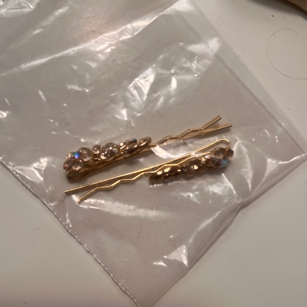 flower gem hair clips